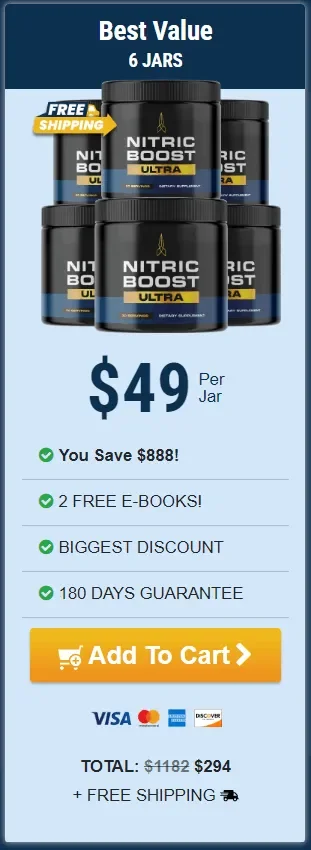 Nitric Boost Ultra 6 bottle price 